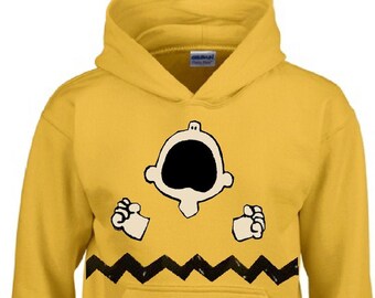 yellow charlie brown hoodie