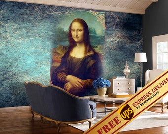 Mona Lisa Wallpaper Etsy