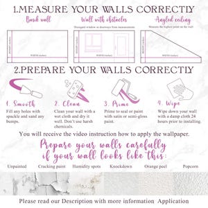 a poster with instructions on how to use wallpaper