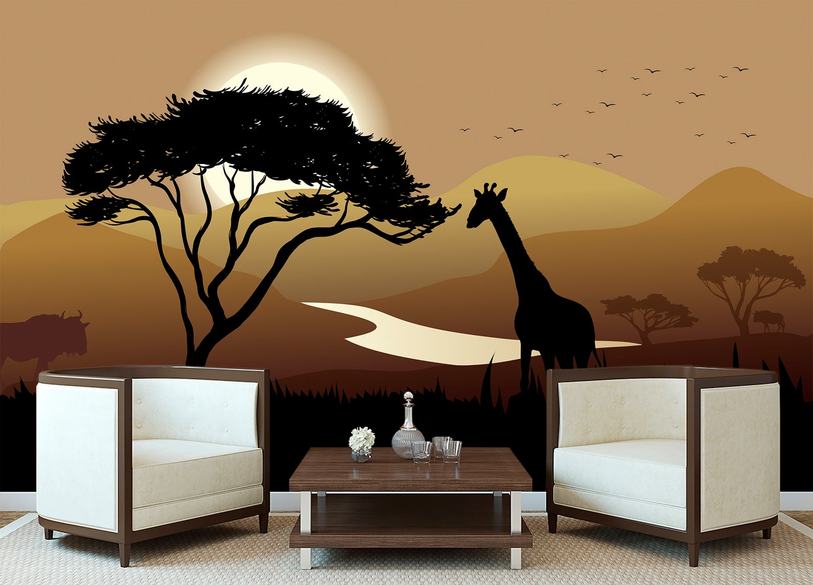Safari Wallpaper Nursery. Africa Wallpaper Mural Removable. Etsy