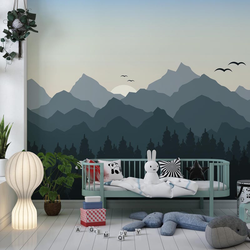 Mountain Wallpaper Nursery - Etsy