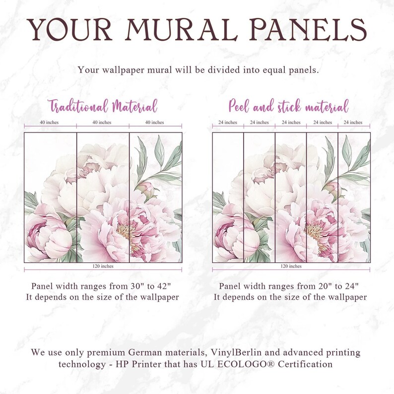 a flyer for a flower shop with pink flowers
