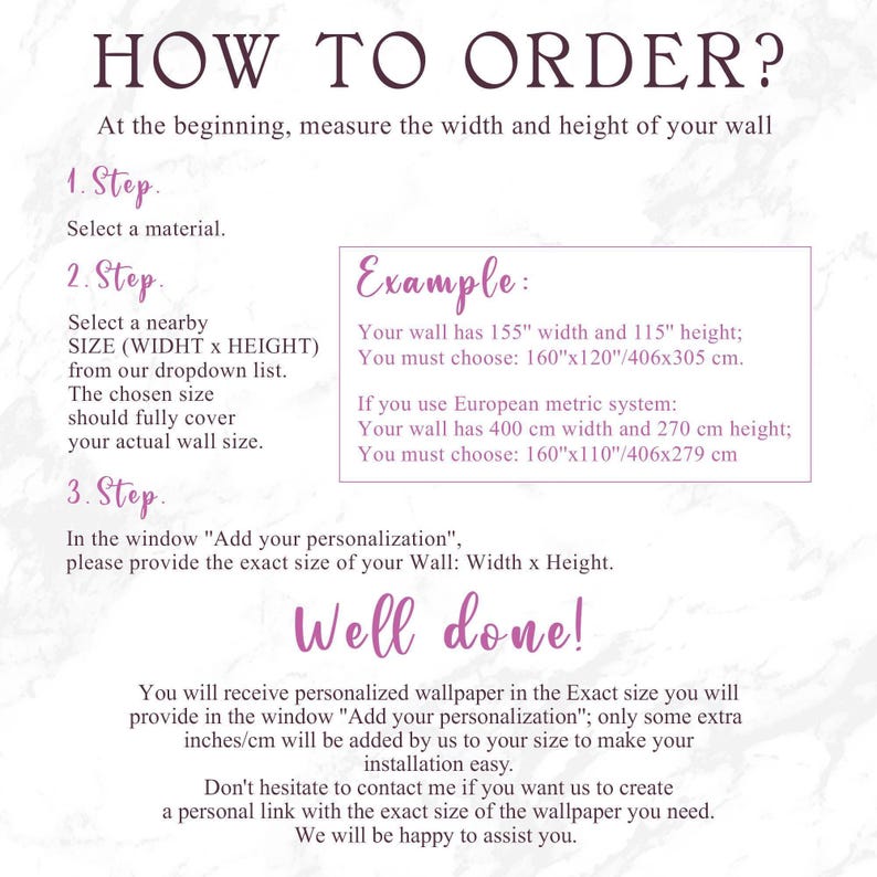 a poster with instructions on how to order