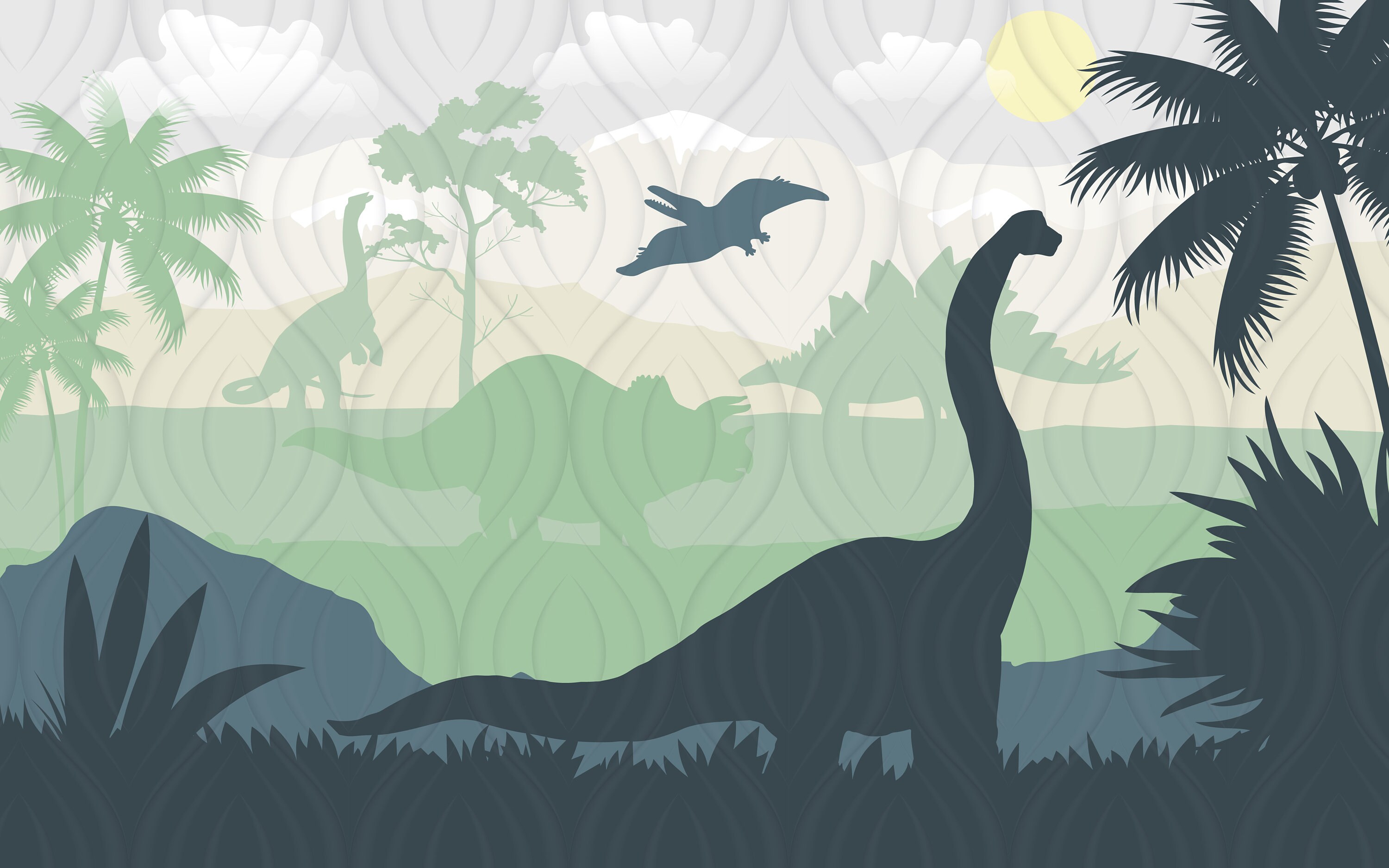 Large Dinosaur Brontosaurus Wallpaper for Nursery Removable | Etsy