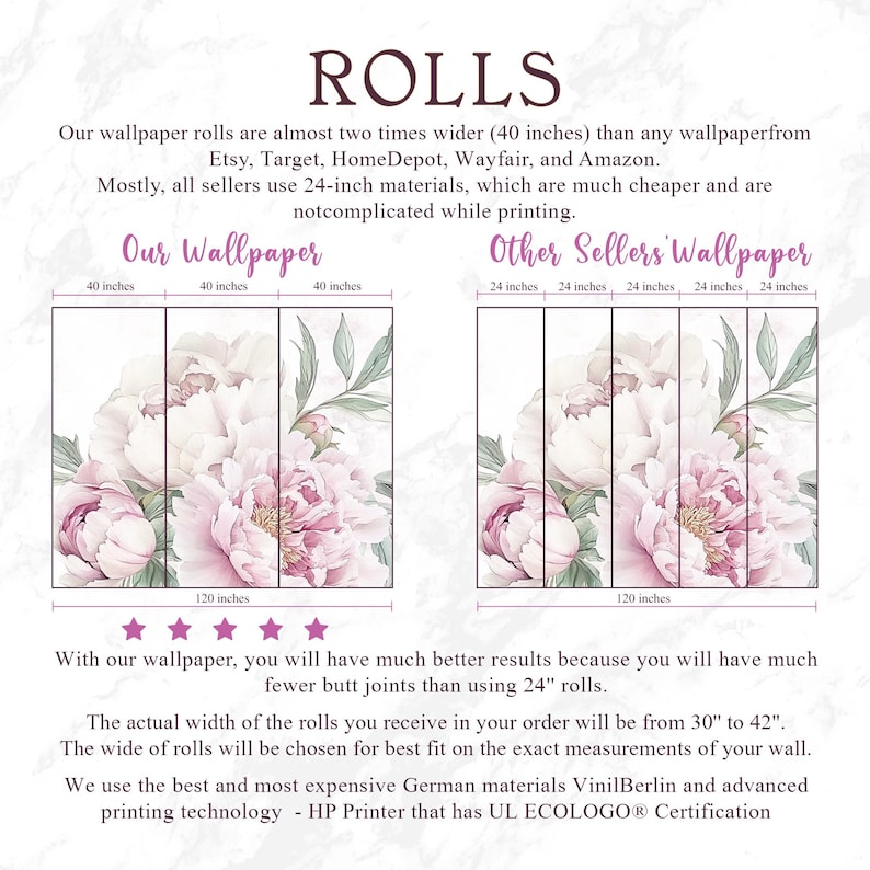 a flyer for a flower shop with pink flowers