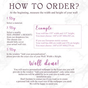 a poster with instructions on how to order