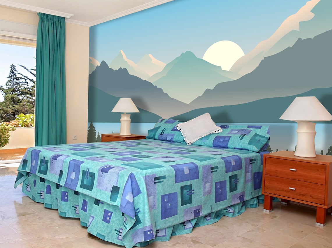 Mauntain Wallpaper Peel & Stick Lake