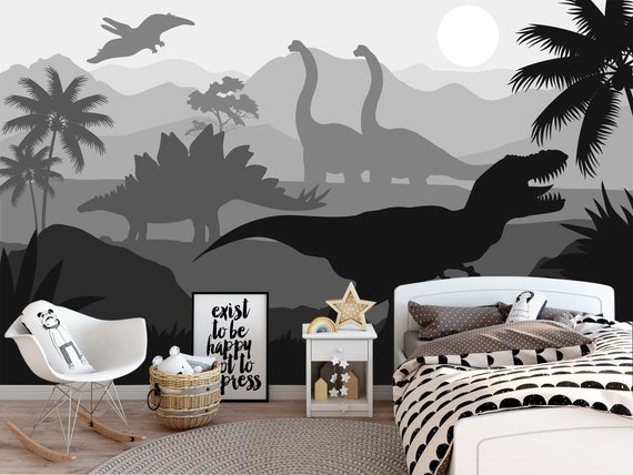 Dinosaurs Wallpaper Boys Bedroom Jurassic World Wall Mural - Etsy Dinosaurs Wallpaper Boys Bedroom Jurassic World Wall Mural - Etsy