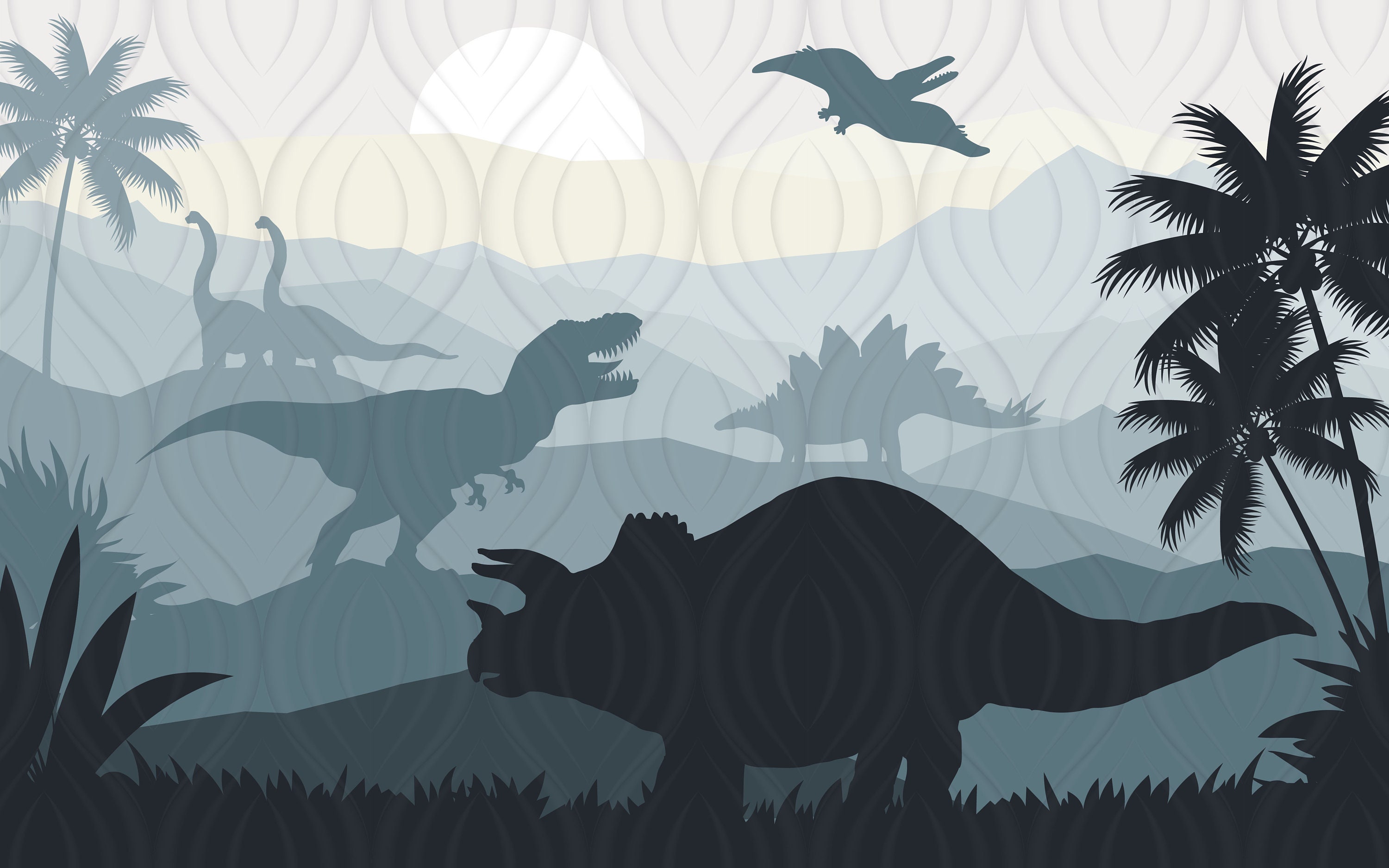 Dinosaur Wallpaper Baby Boy Room Jurassic World Nursery Wall Etsy UK