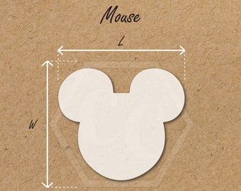 3D Disney Minnie Mouse Heads X15 Mini MDF Blank Shapes Decoration Wooden