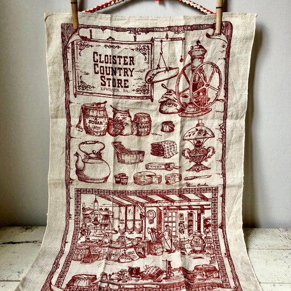 Cloister Country Store linen tea towel by Warren Boucher