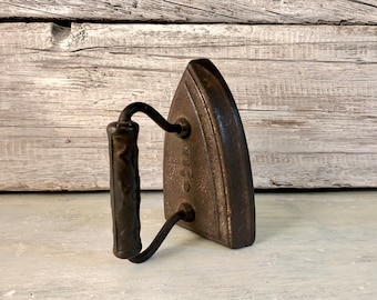 Antique cast iron B&Co. sad iron, #9