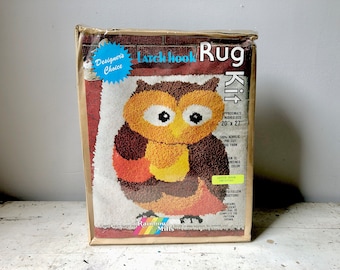 Rainbow Mills latch hook rug kit, 20x27&quot;; Owl