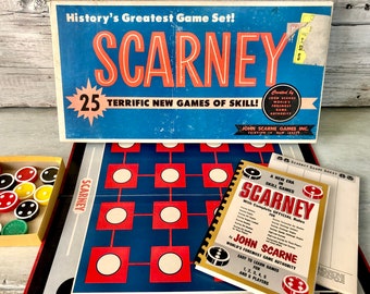 Vintage complete board game of Scarney