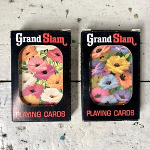 Dois baralhos selados de cartas florais do Grand Slam