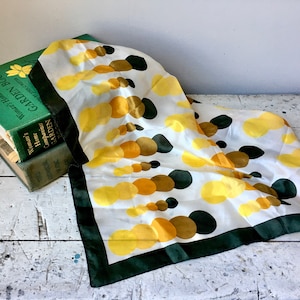 Vintage retro Acetate scarf; Made in Japan
