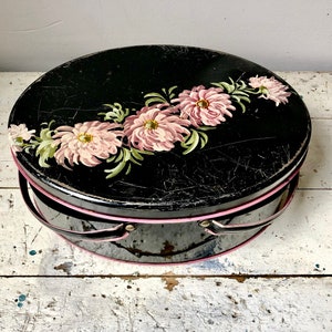 Vintage ovale Blumendose mit Griffen