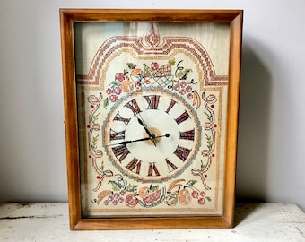 Vintage Mid Century Modern GE Avocado Electric Wall Clock Model