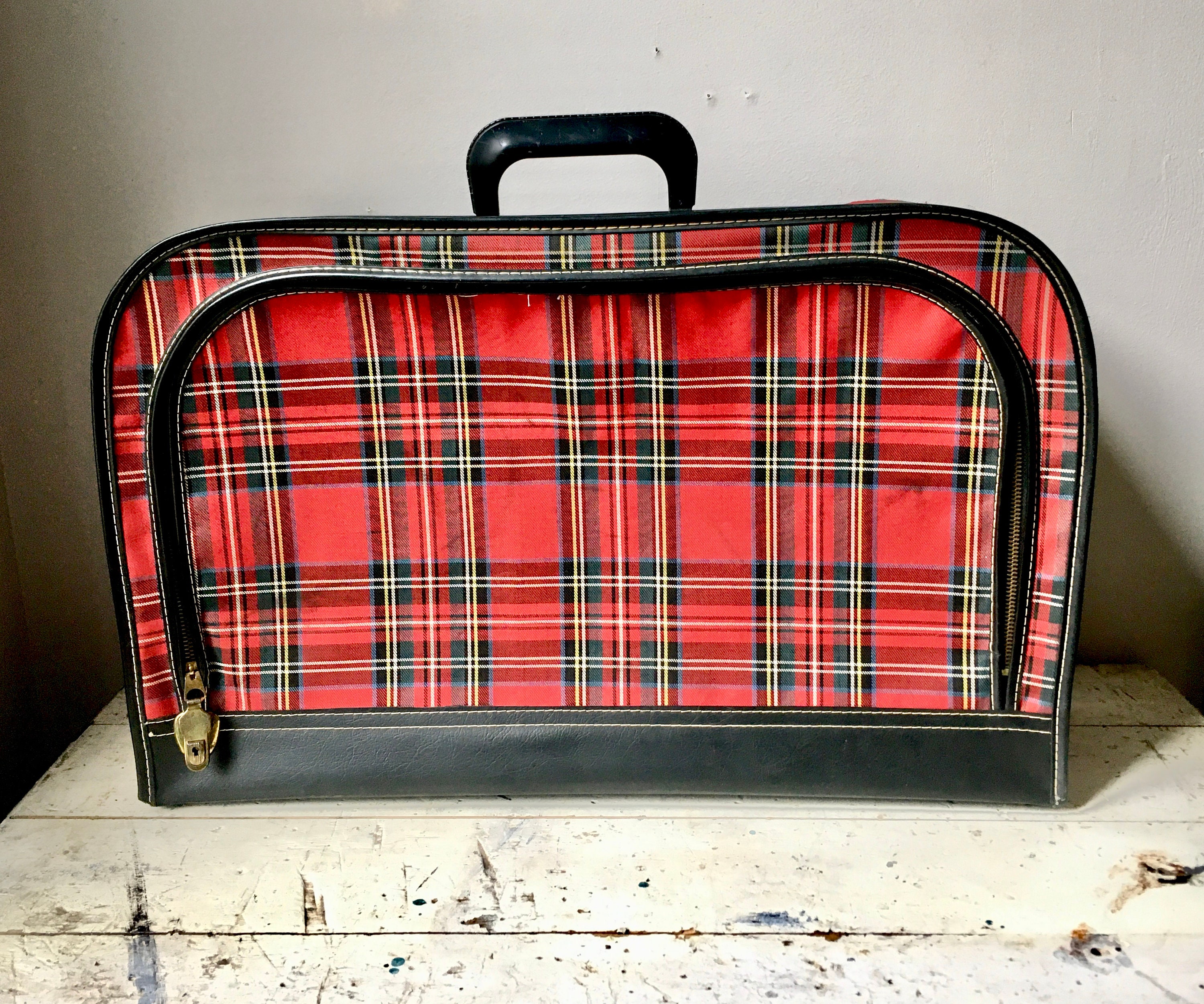 Tartan luggage sales for sale