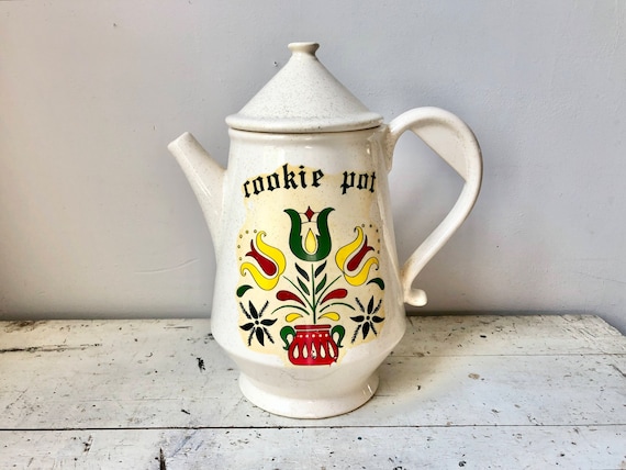 Vintage Mccoy Cookie Pot With Dutch Tulips - Etsy