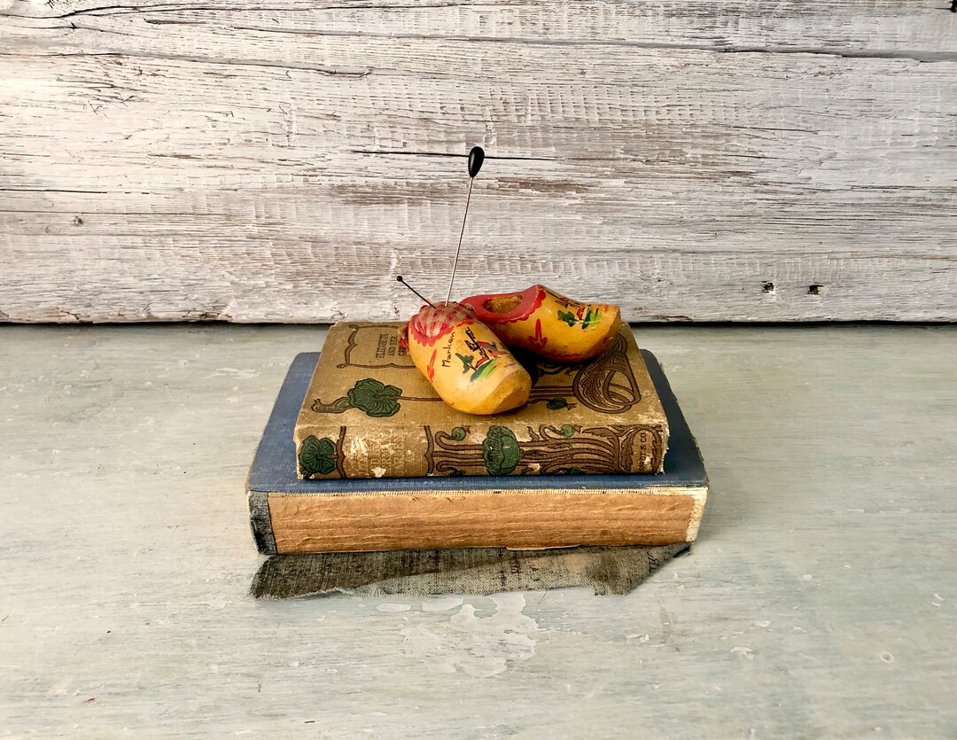 Pin Head Clogs Vintage Miniature Wooden Clogs Pin Cushion From Holland - Etsy