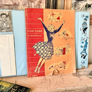 Sottomano da scrivania vintage anni '50 e portfolio abbinato