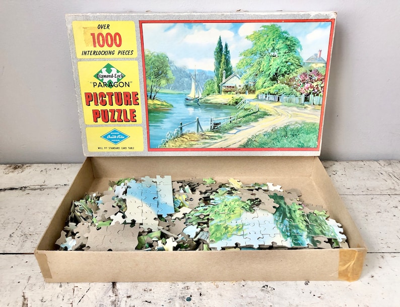 Vintage Warren Built-rite Picture Puzzle; 1000 Pieces, 