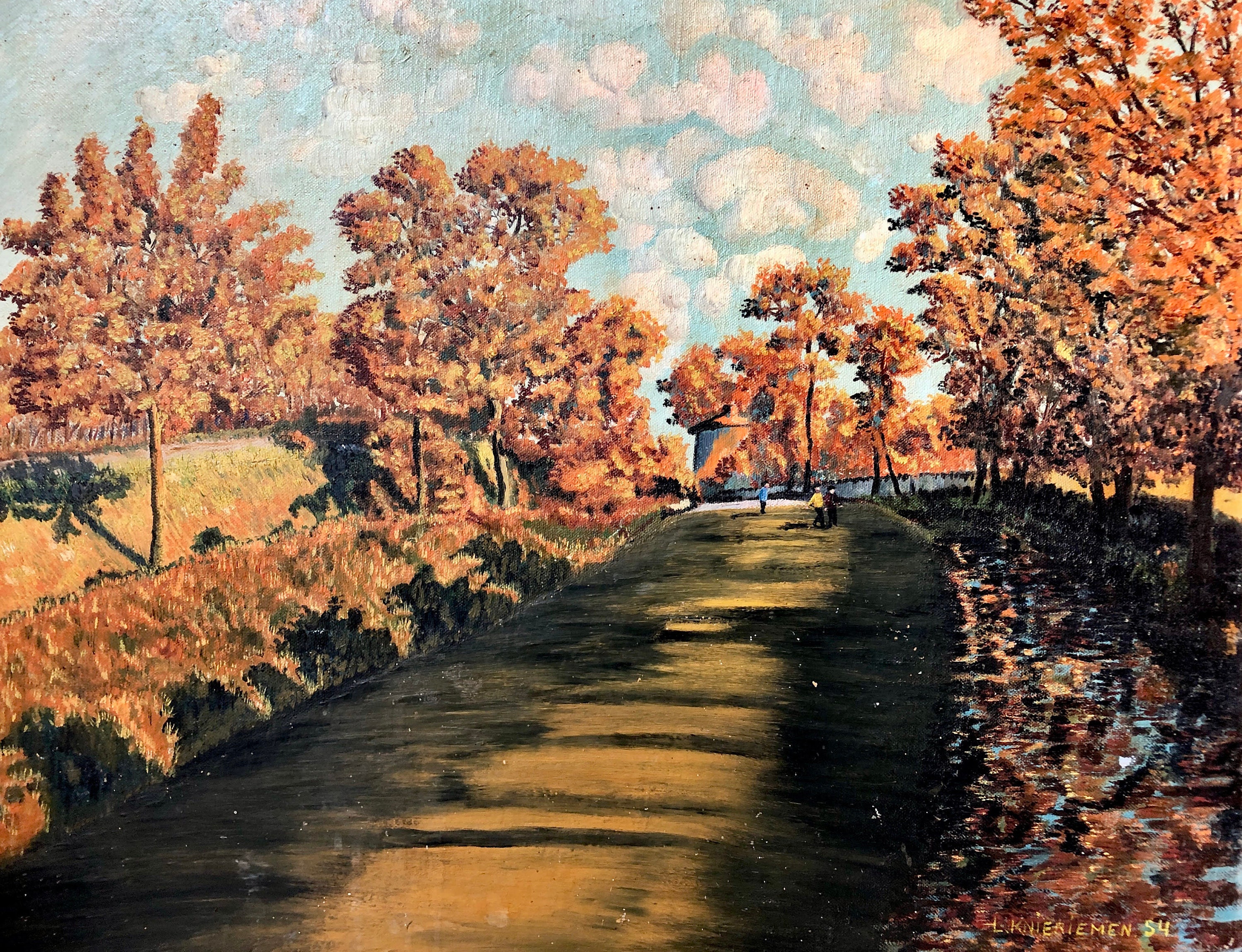 Vintage Amateur Oil Painting of an Autumn Landscape - Etsy