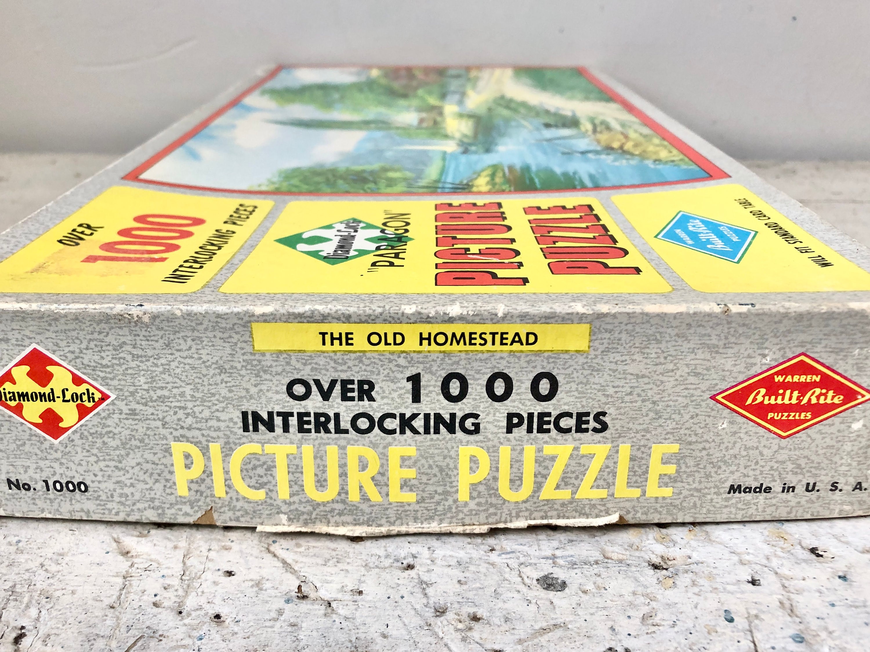 Vintage Warren Built-rite Picture Puzzle; 1000 Pieces, 
