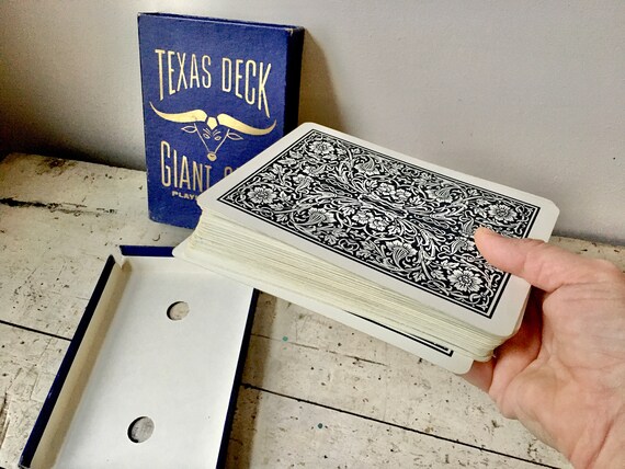 Vintage Texas Deck Giant Size Playing Cards - Etsy Vintage Texas Deck Giant Size Playing Cards - Etsy