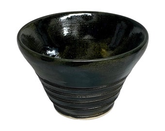 Vase Green Mirror Grooves