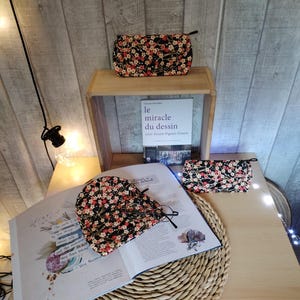 Etui à Lunettes en Tissu molletonné / Pochette à lunettes / Tissu Japon