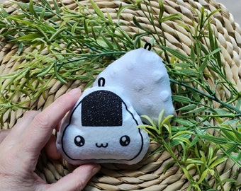 Onigiri jouet chat garni de Ouate et Herbe à chat / sushi pour chat