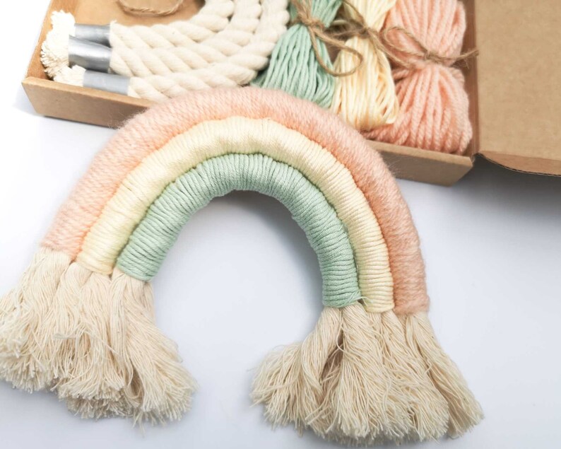 DIY Makramee Regenbogen Kit Handwerk Kits Handwerk Etsy