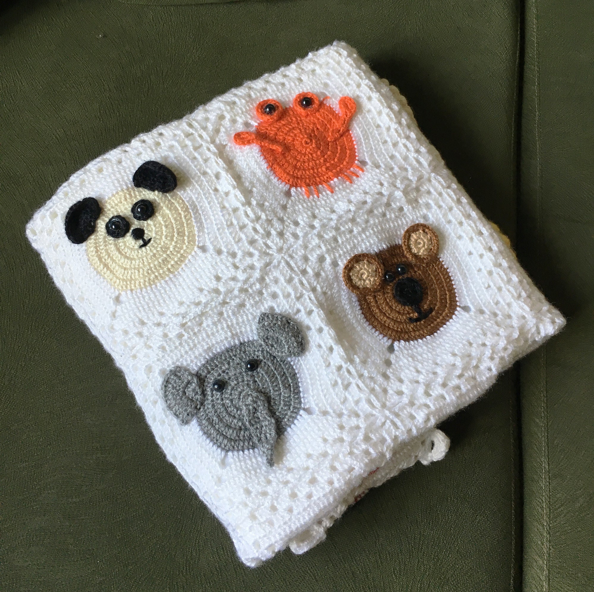 Neu-Häkel-Baby-Decke mit Tieren-Original-Geschenk | Etsy