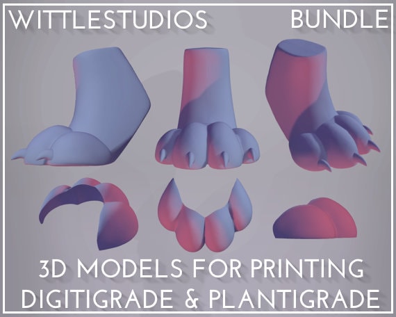 Digitrade Foot Fursuit Feet 3D Model for Printing Wittlestudios - Etsy Australia