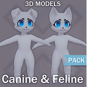 Chibi Canine & Feline 3D MODELS