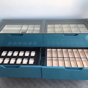 Vassoi in velluto per organizer per gioielli personalizzati / Inserti per cassetti personalizzati / Vassoi per gioielli in pelle PU / Vassoio portaoggetti per gioielli / Organizer per cassetti dell'armadio