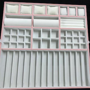 Jewelry Tray with Dividers for Earrings & Necklaces / Customizable Jewelry Storage Tray with Multiple Compartments