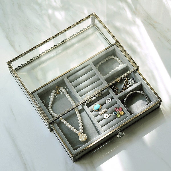 Jewelry Organizer Box | Makeup Organizer | Jewelry Box | Jewelry Storage Tray | Drawer Inserts | Jewelry Holder