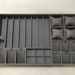 Microfiber Jewelry Organizer Trays | Custom Drawer Inserts | Microfiber Jewelry Trays | Jewelry Storage | Closet Drawer Organizer