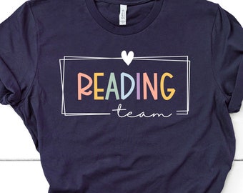 Reading Team Teacher Shirt, Reading Squad Shirt, Reading Specialist, Reading interventionist Shirt, Reading Coach, Library Squad GBTD1336