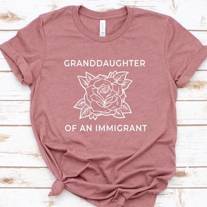 Granddaughter of an Immigrant T Shirt, Second Generation, Asian Heritage, Latina Power, Hispanic Immigration T Shirt Long Sleeve / GBTD0358