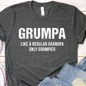 Grumpa Like a Regular Grandpa Only Grumpier T-shirt Dad - Etsy