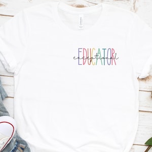 Exceptional Educator Inclusion The Future Is Inclusive Special Education Teacher Neurodiversity Shirt Autism Awareness Pocket Shirt GBTD1356