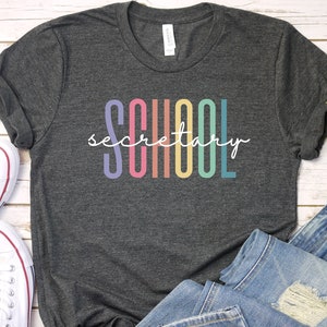 Cute School Secretary Shirt, School Administrator Shirt, Receptionist Shirt, Admin Administrative Assistant, Front Office Ladies / GBTD0779