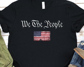 We the People T-shirt, American Flag Shirt, Vintage USA Flag 1776, US Flag T-shirts, Patriotic Shirts For Men, American History Tee GBTD0754