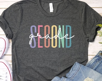 Cute Second Grade Teacher shirt, 2nd grade teacher teach tee 2021 grade level shirt Second grade team modern teacher elementary / GBTD0577