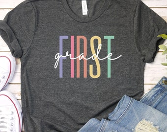 Cute First Grade Teacher shirt - 1st grade teacher teacher tee 2021 grade level shirt first grade team modern teacher elementary / GBTD0576