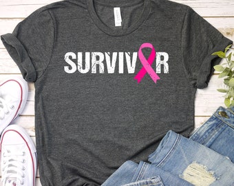 Breast Cancer Survivor Shirt For Women, Cancer Ribbon Shirt, Breast Cancer Awareness Shirt, Pink Ribbon Shirt, Cancer Awareness / GBTD0672